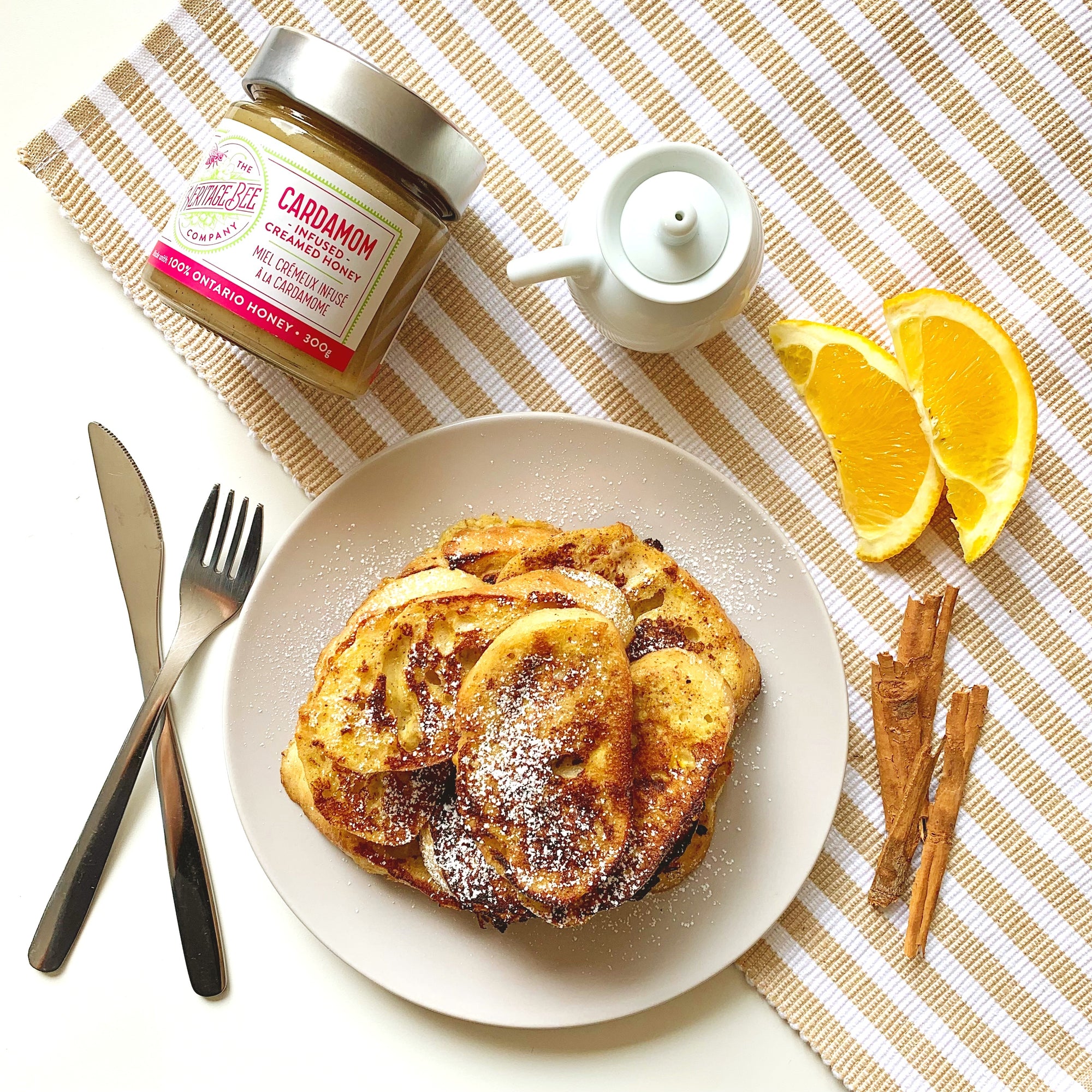 Orange Cardamon Honey French Toast