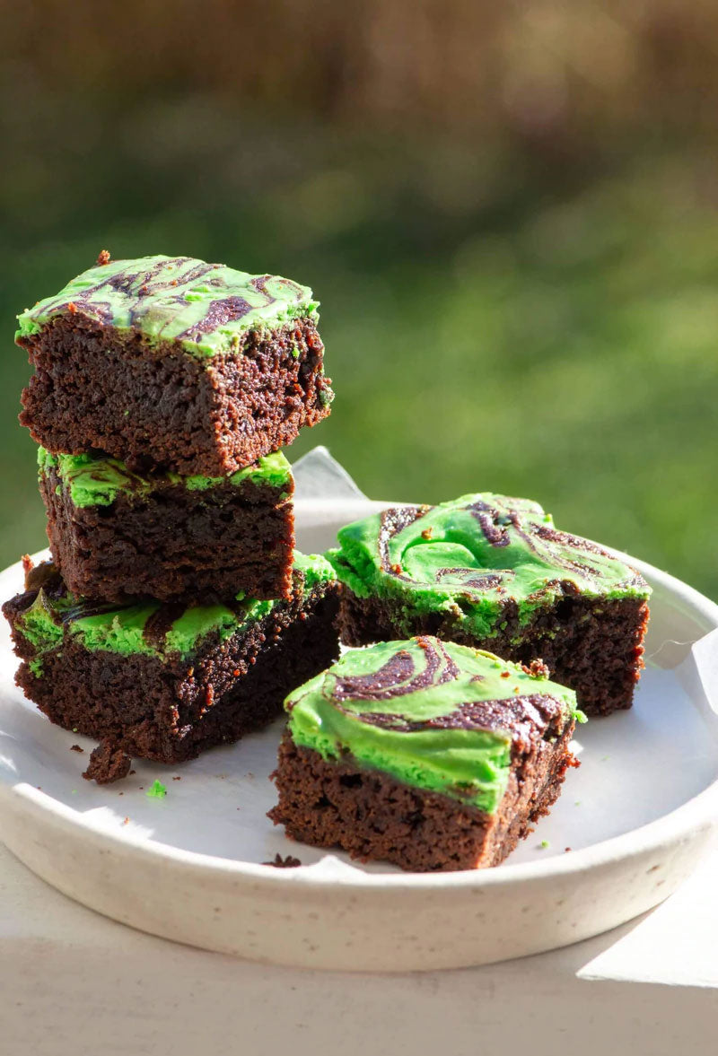 Mint Chocolate Honey Brownies