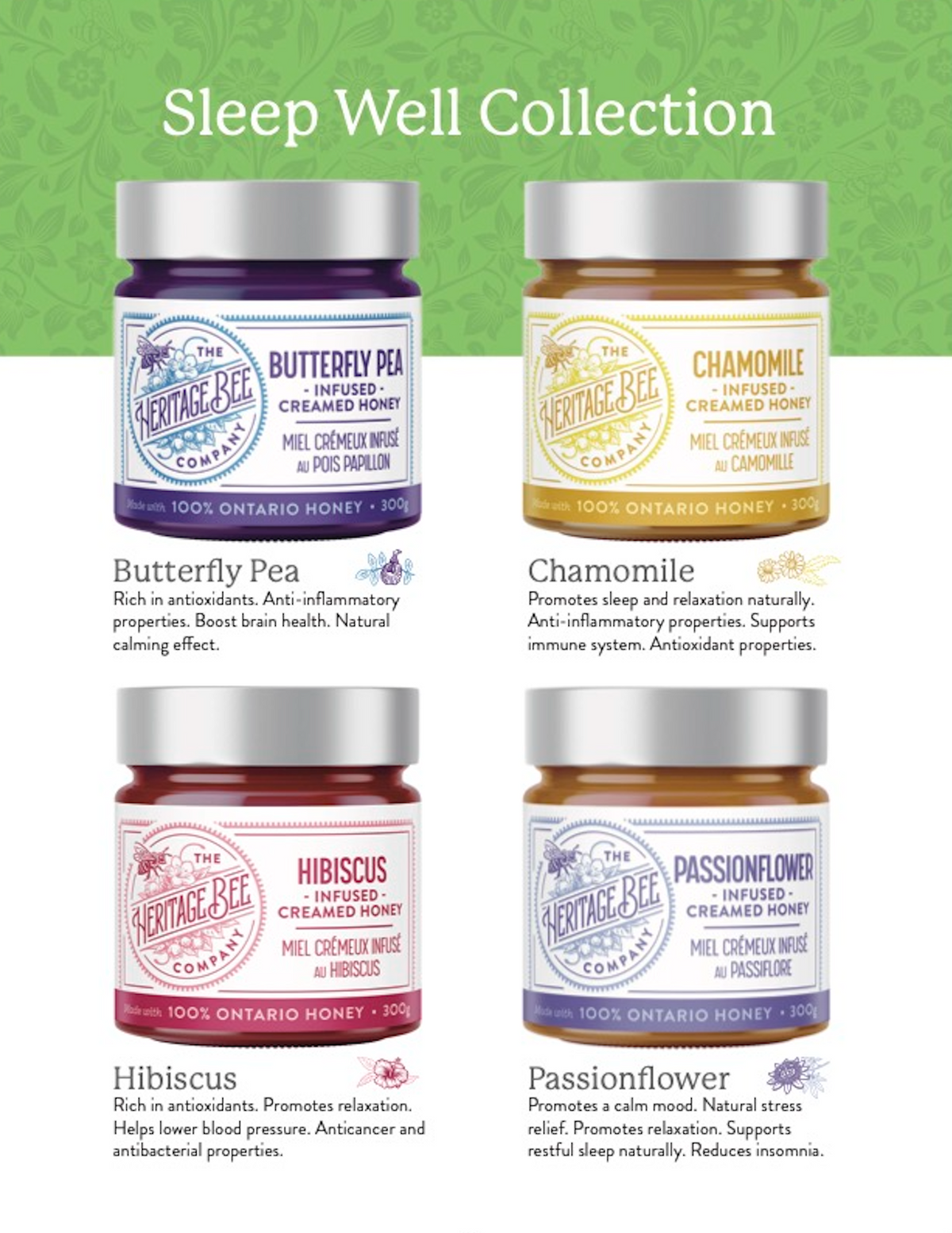 SLEEP WELL Gourmet Honey Gift Set & Gold Honey Spoon