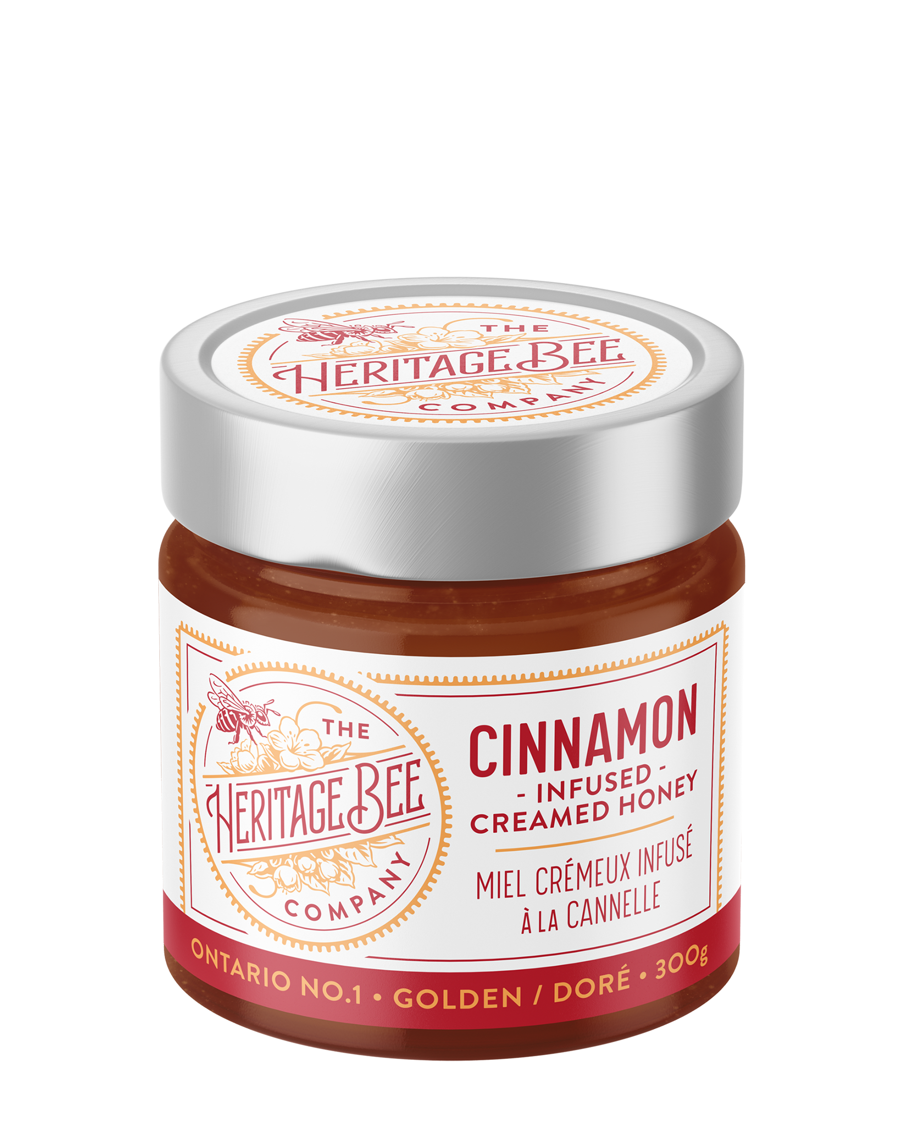 Heritage Bee Co local creamed wildflower honey infused with Ceylon 'true' cinnamon. Premium handcrafted Ontario honey.