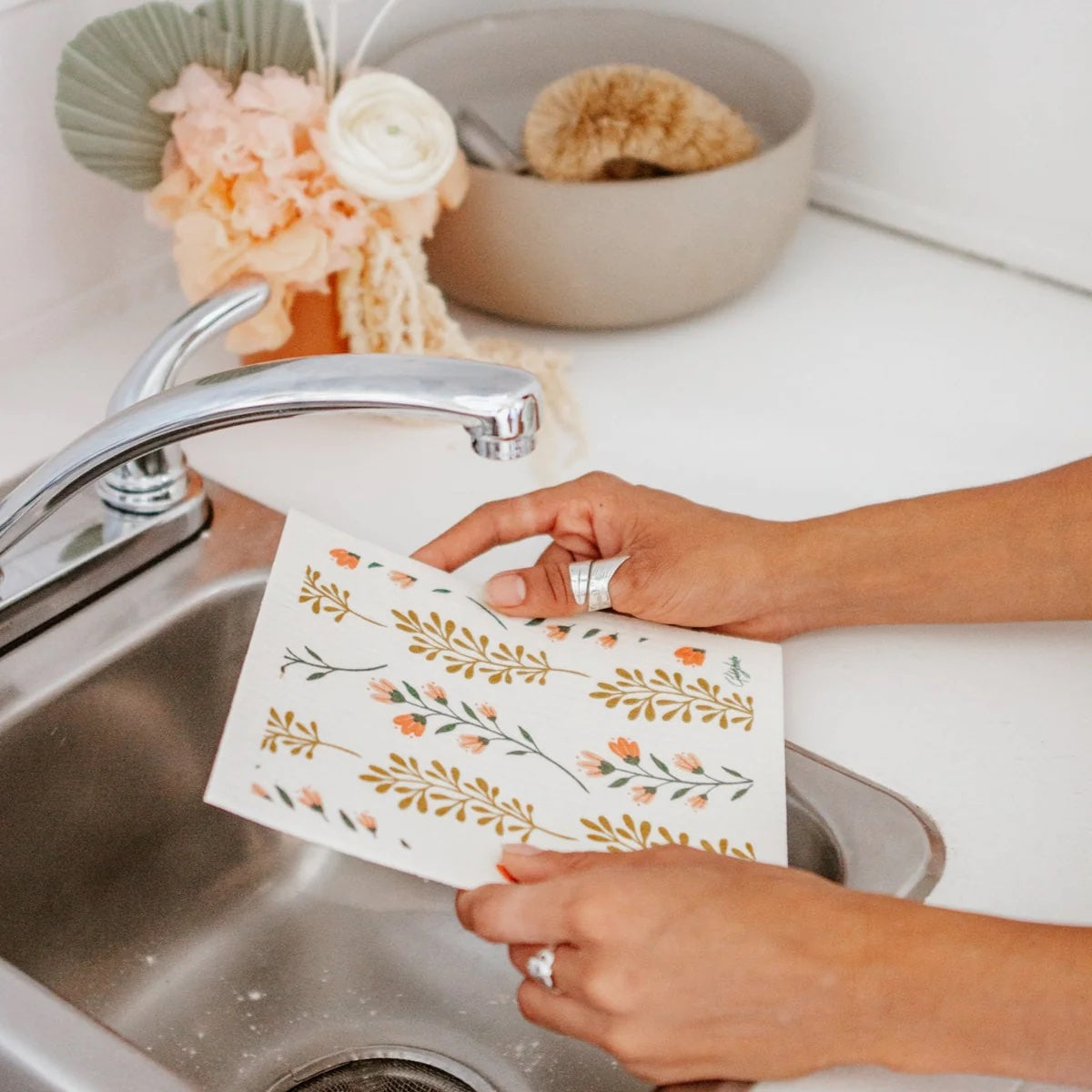 Swedish Dish Cloths - Floral Lace