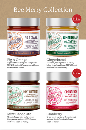 BEE MERRY Gourmet Honey Gift Set & Gold Honey Spoon