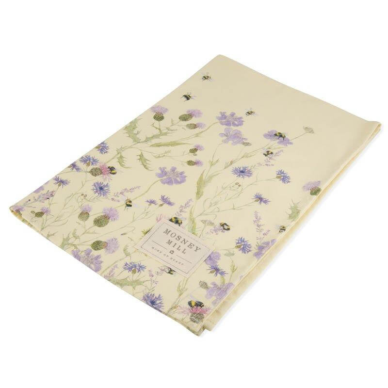 Tea Towel -  Bee & Flower by Mosney Mill - Heritage Bee Co.