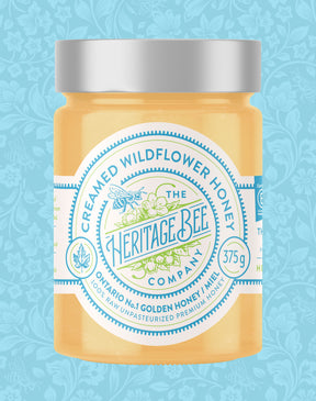 Heritage Bee's premium creamed wildflower honey.  Made locally with 100% Ontario wildflower honey.  