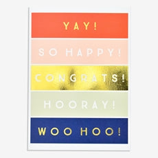 Yay! So Happy! Congrats! Card - Heritage Bee Co.